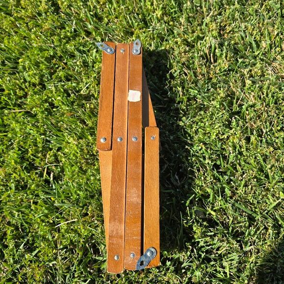 Vintage 10 Peg Accordion Wooden Wall Rack Coat Rack - Picture 5 of 6